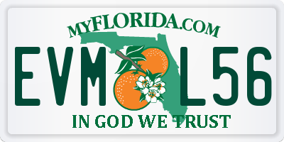 FL license plate EVML56