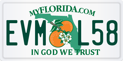 FL license plate EVML58