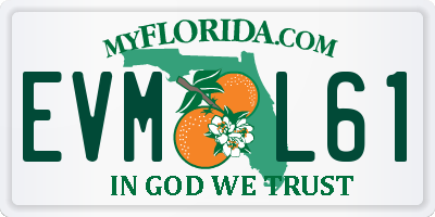 FL license plate EVML61