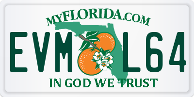 FL license plate EVML64