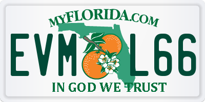FL license plate EVML66