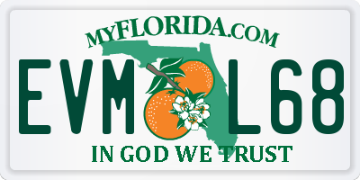 FL license plate EVML68