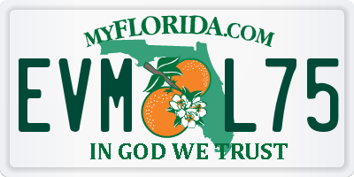 FL license plate EVML75