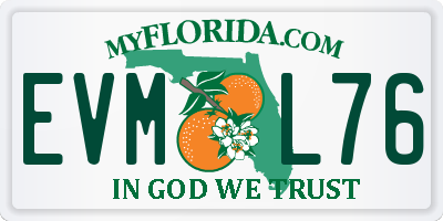 FL license plate EVML76