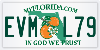 FL license plate EVML79