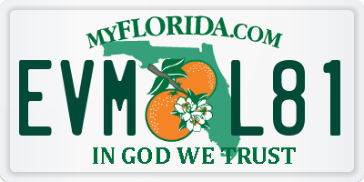 FL license plate EVML81