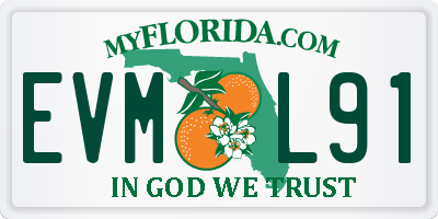 FL license plate EVML91
