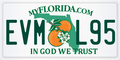FL license plate EVML95