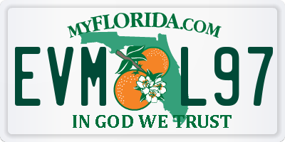 FL license plate EVML97