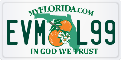 FL license plate EVML99