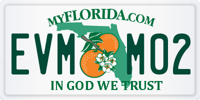 FL license plate EVMM02