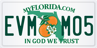 FL license plate EVMM05