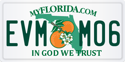 FL license plate EVMM06
