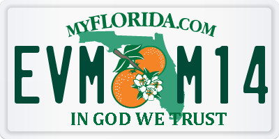 FL license plate EVMM14