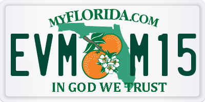 FL license plate EVMM15
