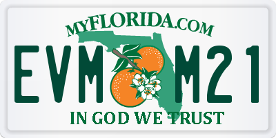 FL license plate EVMM21