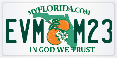 FL license plate EVMM23