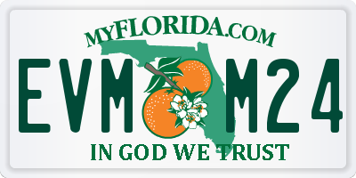 FL license plate EVMM24