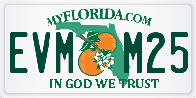 FL license plate EVMM25