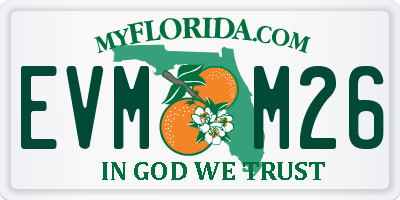 FL license plate EVMM26