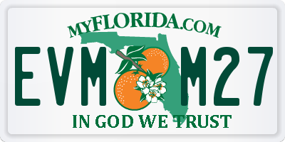 FL license plate EVMM27