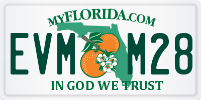 FL license plate EVMM28
