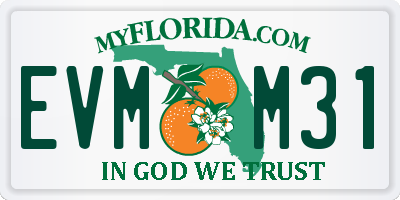 FL license plate EVMM31