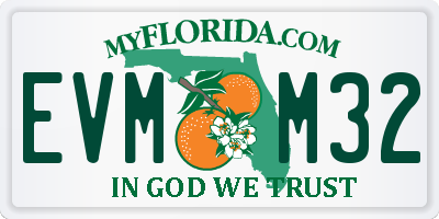 FL license plate EVMM32