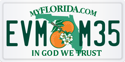 FL license plate EVMM35