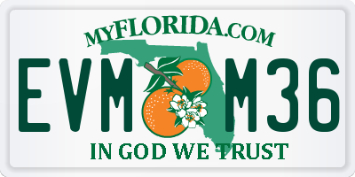 FL license plate EVMM36