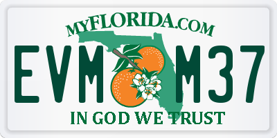 FL license plate EVMM37