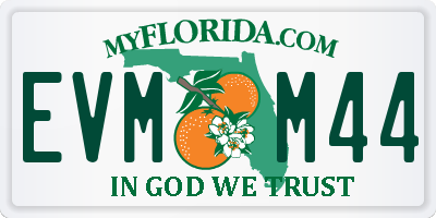 FL license plate EVMM44