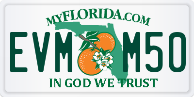 FL license plate EVMM50