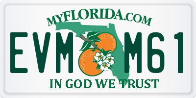 FL license plate EVMM61