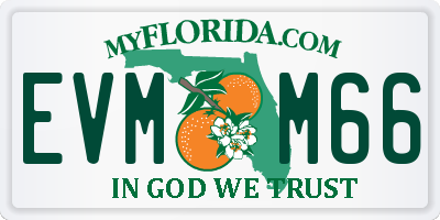 FL license plate EVMM66