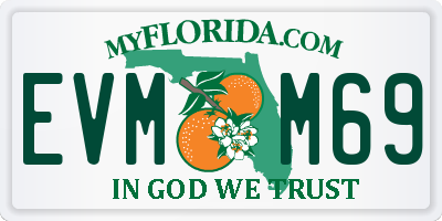 FL license plate EVMM69