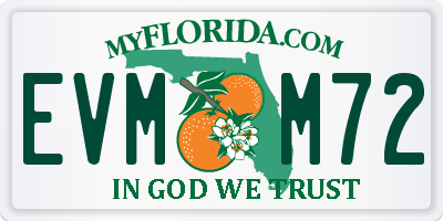 FL license plate EVMM72
