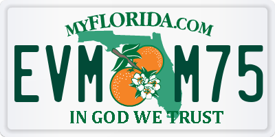 FL license plate EVMM75
