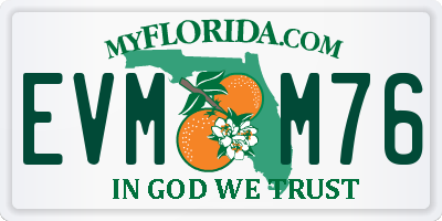FL license plate EVMM76