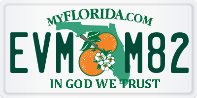 FL license plate EVMM82