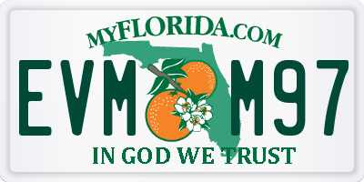 FL license plate EVMM97