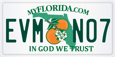 FL license plate EVMN07