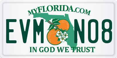 FL license plate EVMN08