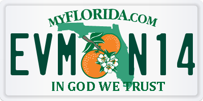 FL license plate EVMN14