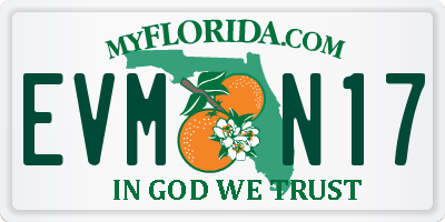 FL license plate EVMN17