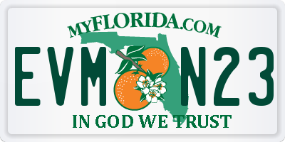 FL license plate EVMN23