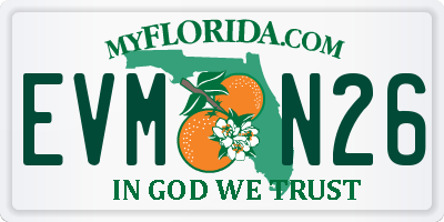 FL license plate EVMN26