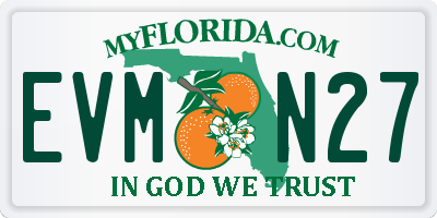 FL license plate EVMN27
