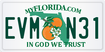 FL license plate EVMN31