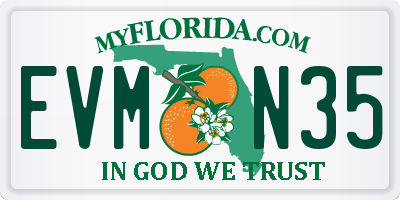 FL license plate EVMN35